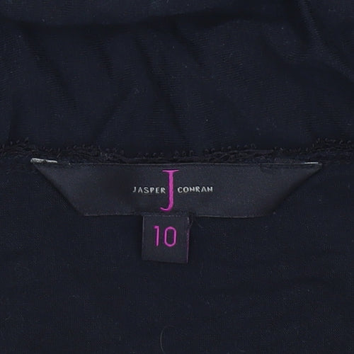 Jasper Conran Women’s Black Floral Long Sleeve Viscose Tunic Blouse Size 10