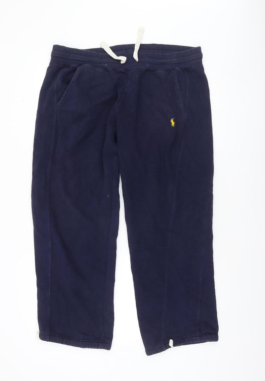 Polo Ralph Lauren Men's Blue XL Fleece Sweatpants Elastic Waist