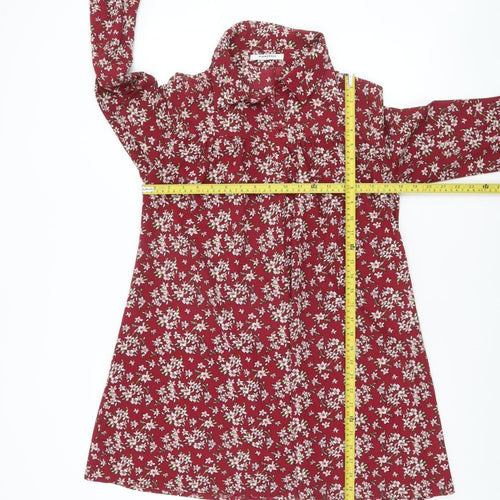 Glamorous Women Red Floral A-Line Mini Dress Size 10