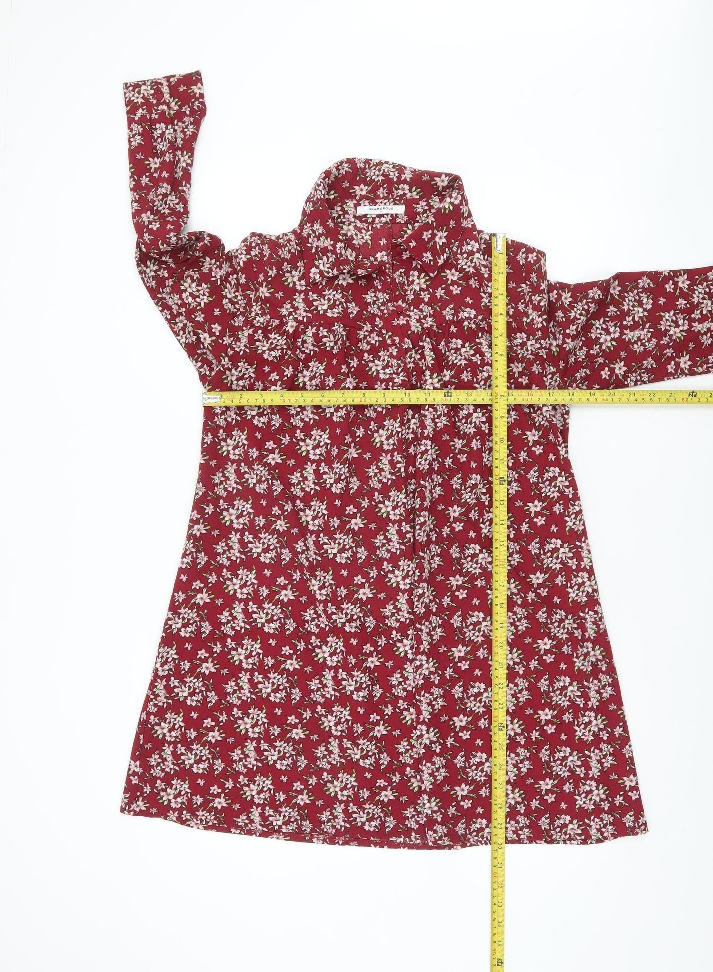 Glamorous Women Red Floral A-Line Mini Dress Size 10