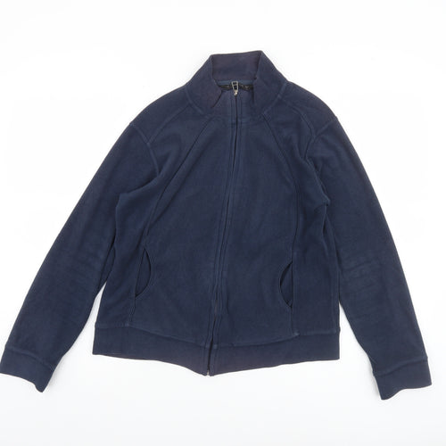 Dunnes Women's Blue Fleece Full Zip Jacket Size 10