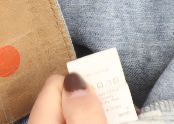 River Island Men's Light Blue Straight Denim Jeans 32x32 Cotton