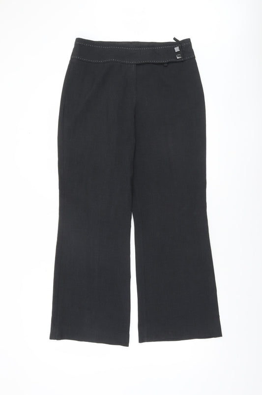 Marks and Spencer Women's Black Straight Leg Trousers Size 10