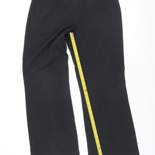 Marks and Spencer Women's Black Straight Leg Trousers Size 10