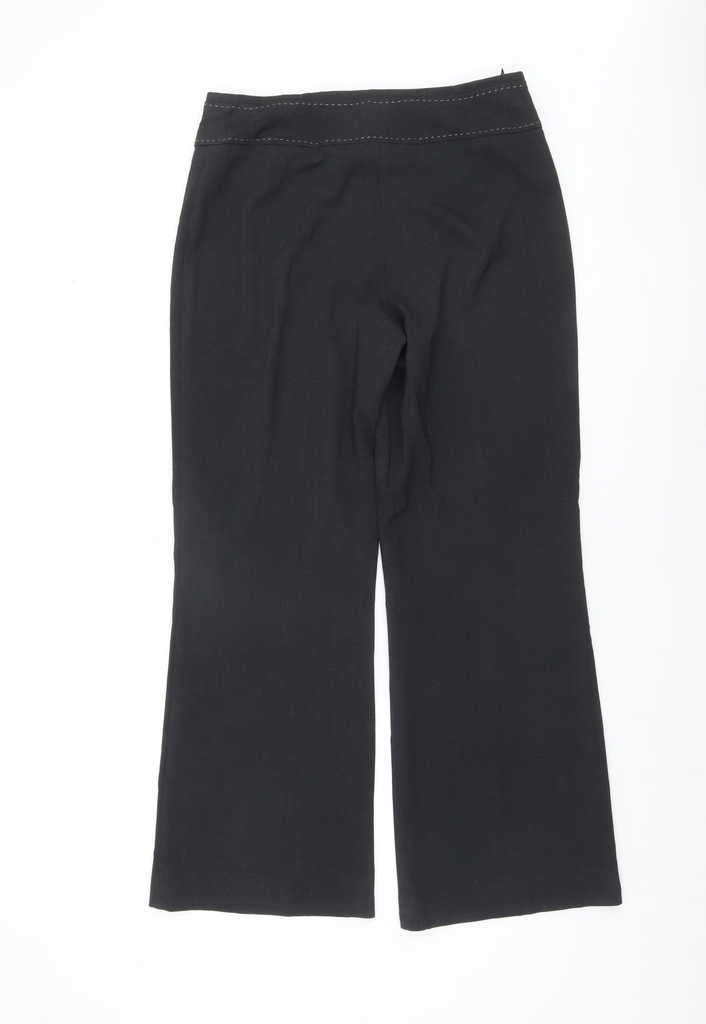 Marks and Spencer Women's Black Straight Leg Trousers Size 10