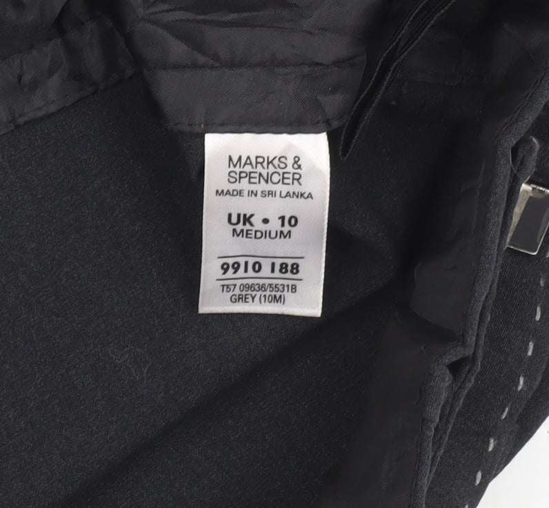 Marks and Spencer Women's Black Straight Leg Trousers Size 10