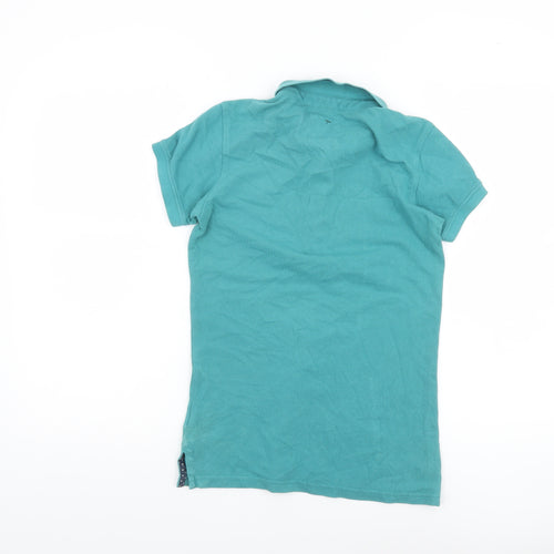 Crew Clothing Co. Womens Green Cotton Polo Shirt Size 6