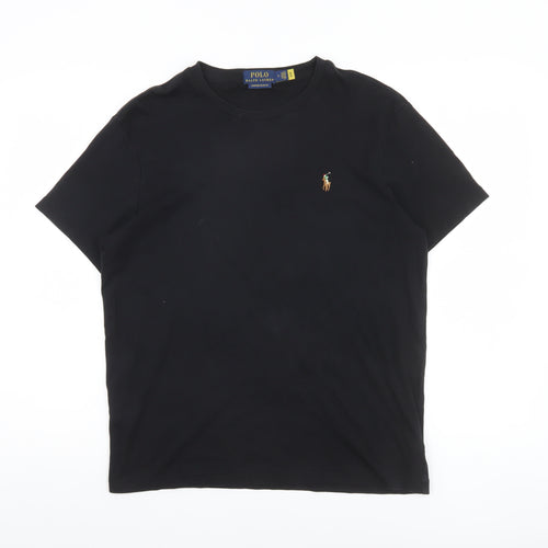 Ralph Lauren Men's Black Slim Fit Cotton Crew Neck T-Shirt M