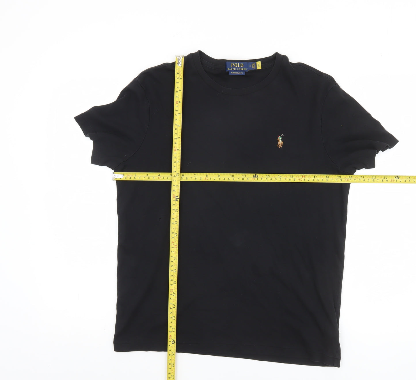 Ralph Lauren Men's Black Slim Fit Cotton Crew Neck T-Shirt M