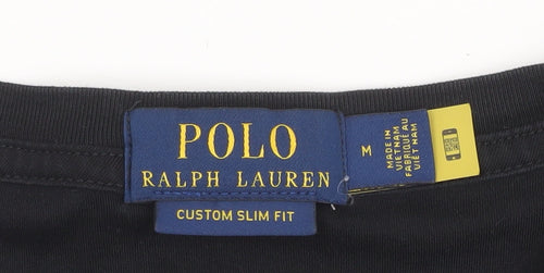 Ralph Lauren Men's Black Slim Fit Cotton Crew Neck T-Shirt M