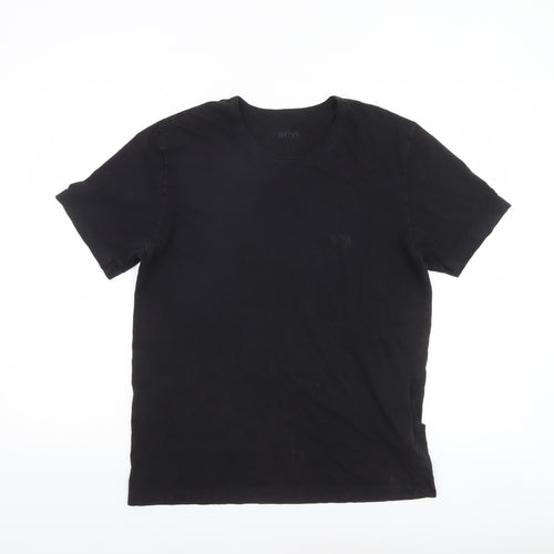 Hugo Boss Men's Black Cotton Crew Neck T-Shirt Size L