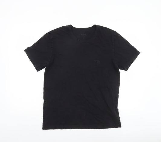 Hugo Boss Men's Black Cotton Crew Neck T-Shirt Size L