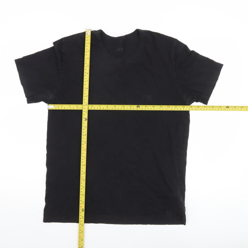 Hugo Boss Men's Black Cotton Crew Neck T-Shirt Size L