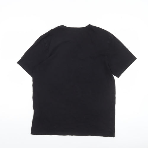 Hugo Boss Men's Black Cotton Crew Neck T-Shirt Size L