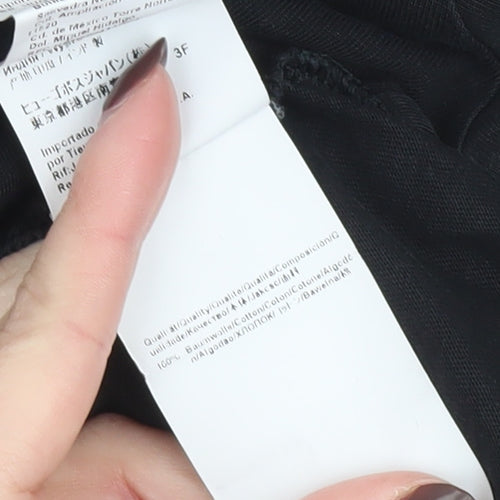 Hugo Boss Men's Black Cotton Crew Neck T-Shirt Size L