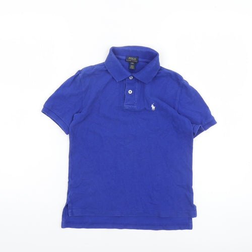 Ralph Lauren Boys Blue 8 Years Polo Shirt Short Sleeve Cotton