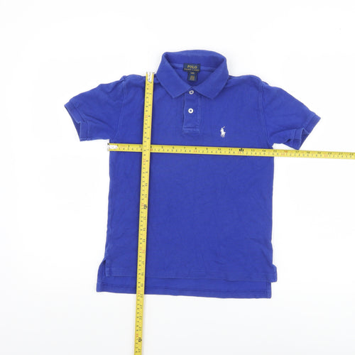 Ralph Lauren Boys Blue 8 Years Polo Shirt Short Sleeve Cotton