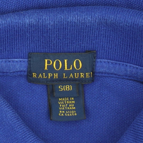 Ralph Lauren Boys Blue 8 Years Polo Shirt Short Sleeve Cotton