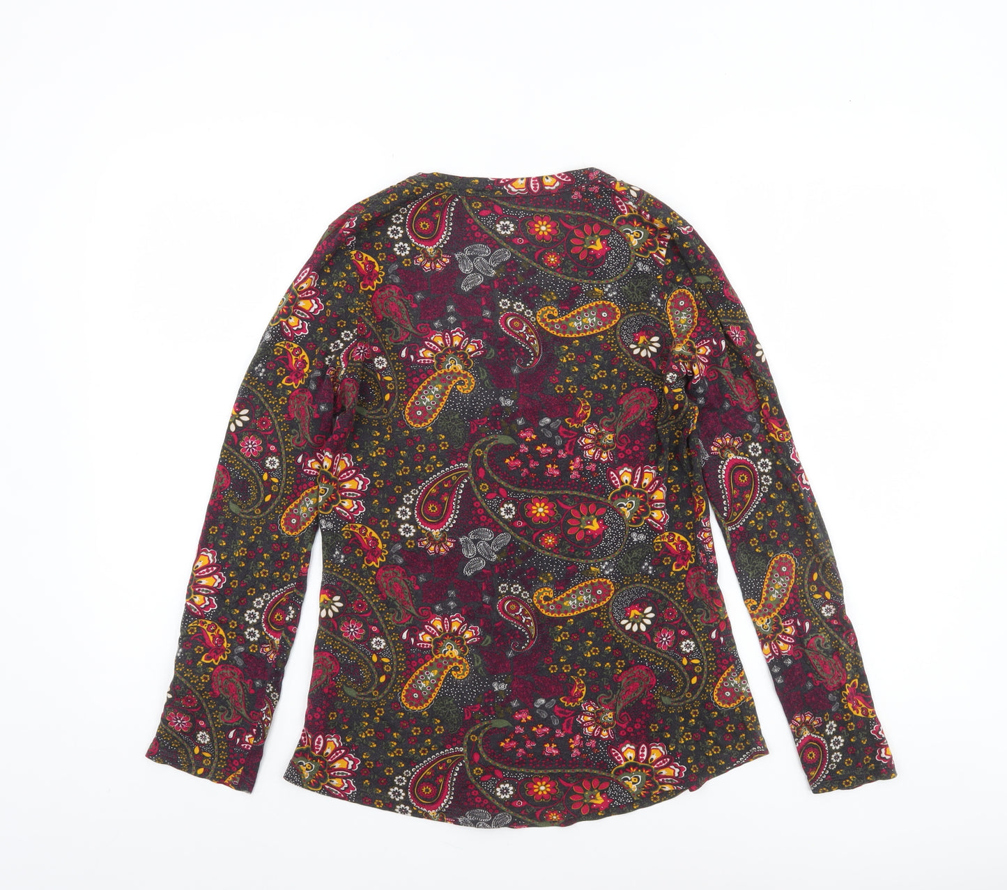 Tu Women's Multicoloured Paisley Cotton Modal Tunic Blouse Size 10