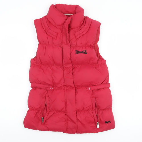 Lonsdale Women Red Padded Puffer Waistcoat Size S