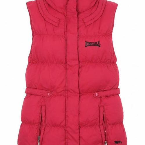 Lonsdale Women Red Padded Puffer Waistcoat Size S