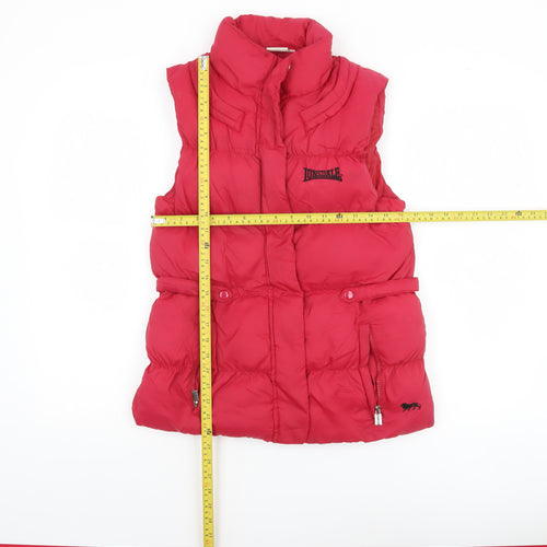 Lonsdale Women Red Padded Puffer Waistcoat Size S