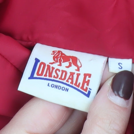 Lonsdale Women Red Padded Puffer Waistcoat Size S