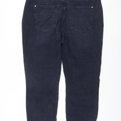 River Island Womens Blue Straight Leg Denim Jeans Size 16