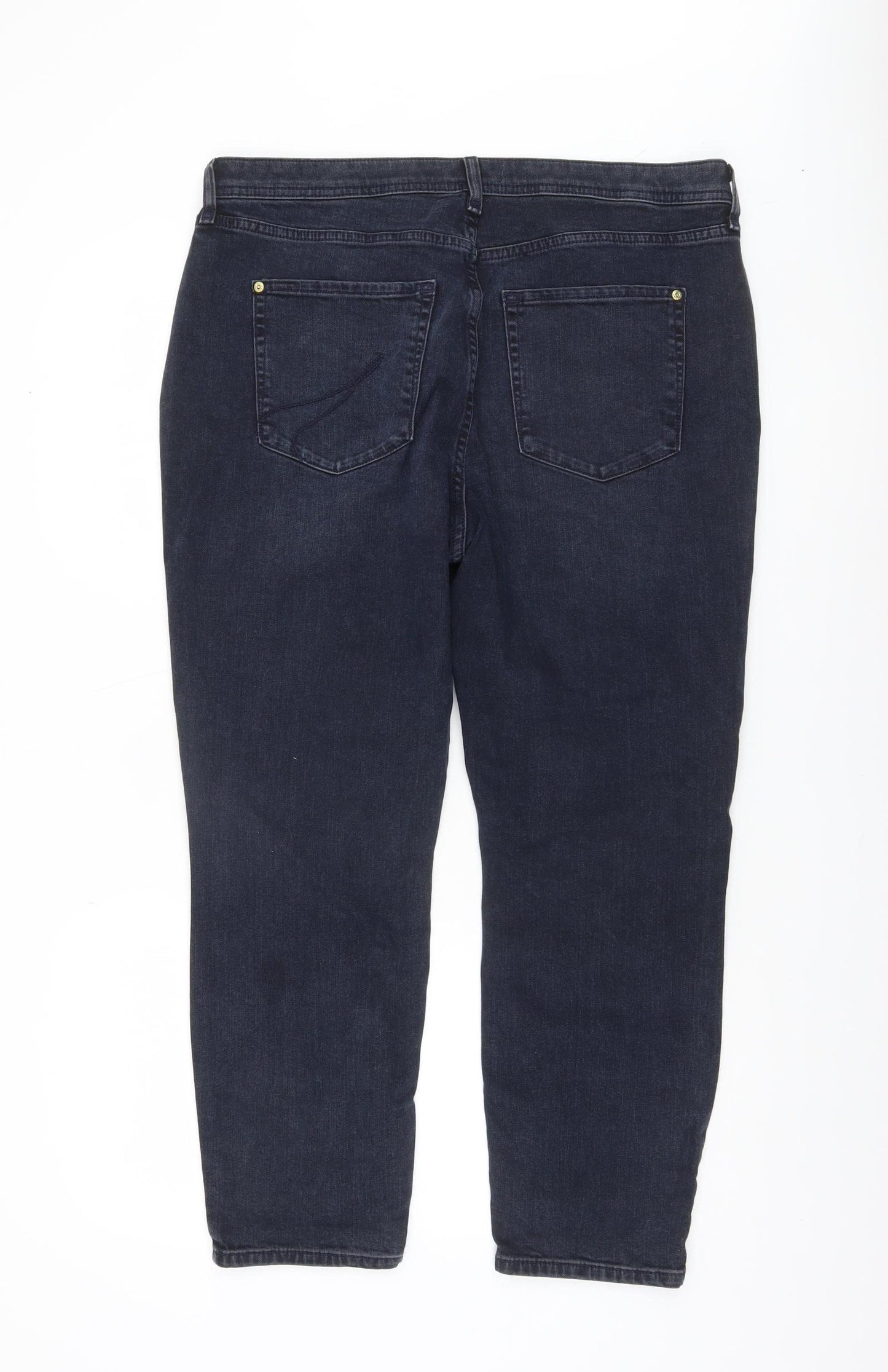 River Island Womens Blue Straight Leg Denim Jeans Size 16