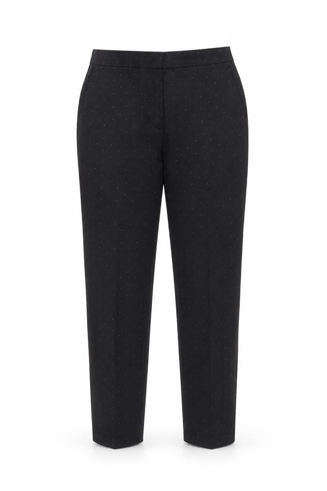 Front view of Zara Basic Women’s Black Slim Tapered Trousers, size M