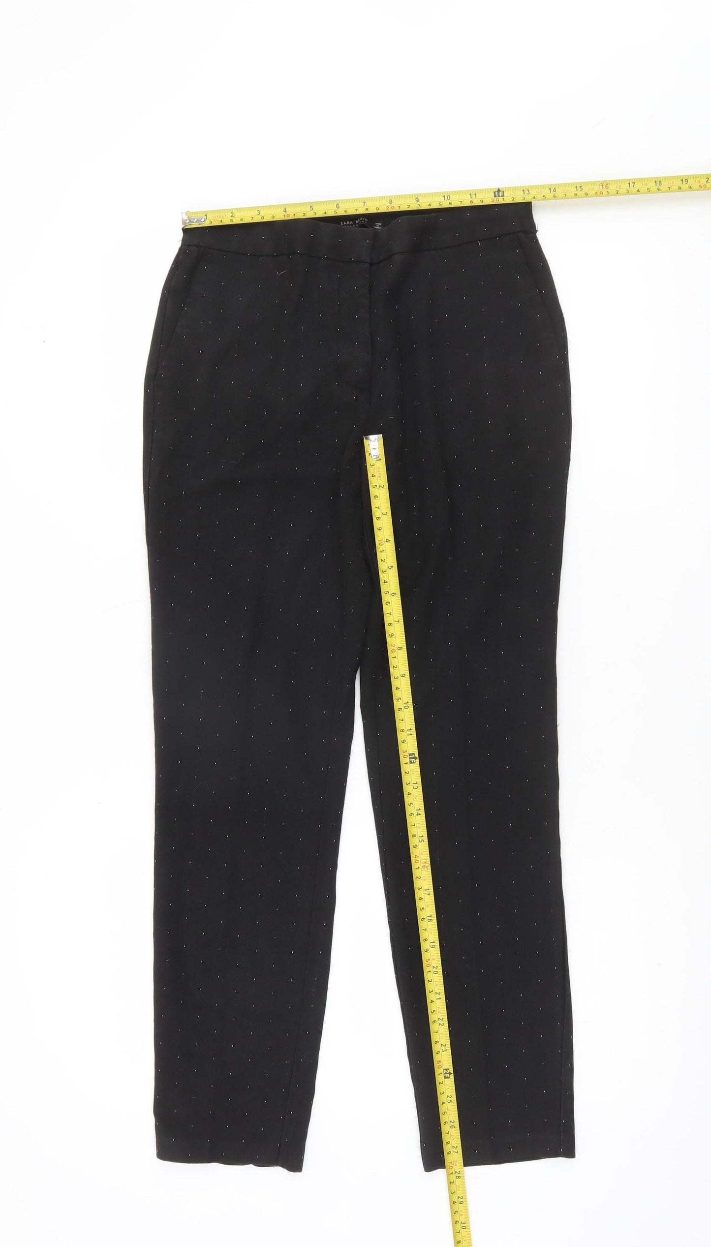 Zara Basic Women’s Black Slim Tapered Trousers Size M
