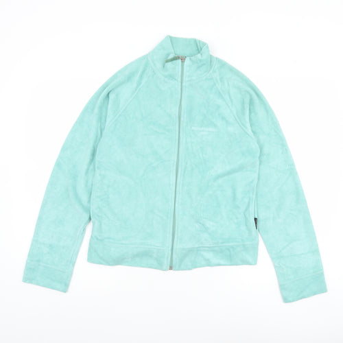 Jasper Conran Women Green Full Zip Fleece Jacket Size M Lightweight