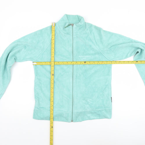 Jasper Conran Women Green Full Zip Fleece Jacket Size M Lightweight