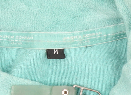 Jasper Conran Women Green Full Zip Fleece Jacket Size M Lightweight