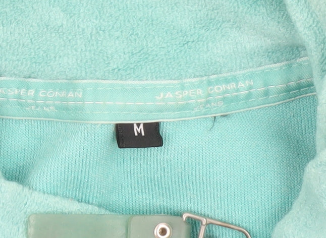 Jasper Conran Women Green Full Zip Fleece Jacket Size M Lightweight