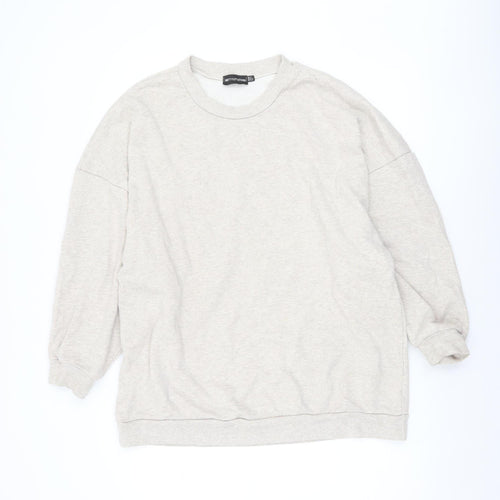PrettyLittleThing Women’s Beige Graphic Pullover Sweatshirt UK 6