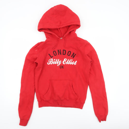 Billy Elliot London Red Hoodie Womens Small Pullover Cotton Blend