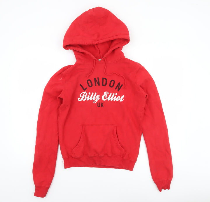 Billy Elliot London Red Hoodie Womens Small Pullover Cotton Blend