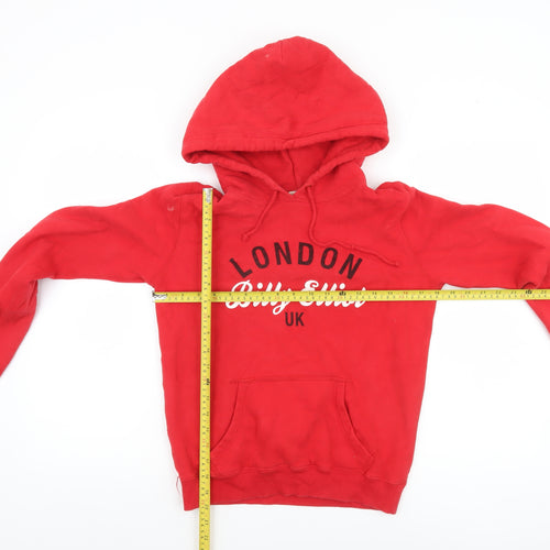 Billy Elliot London Red Hoodie Womens Small Pullover Cotton Blend