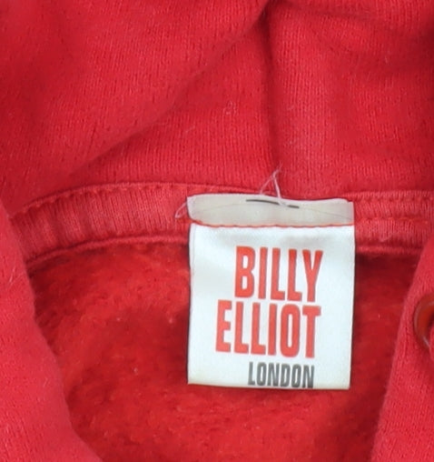Billy Elliot London Red Hoodie Womens Small Pullover Cotton Blend