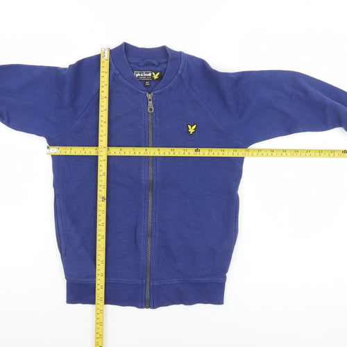 Lyle & Scott Boys Blue Full Zip Cotton Bomber Jacket 8-9 Years