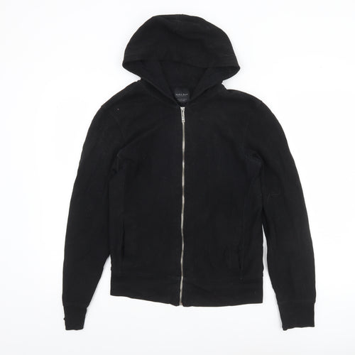 Zara Man Black Full Zip Hoodie Men’s Size S Cotton Blend