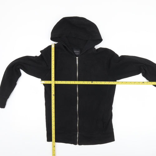 Zara Man Black Full Zip Hoodie Men’s Size S Cotton Blend