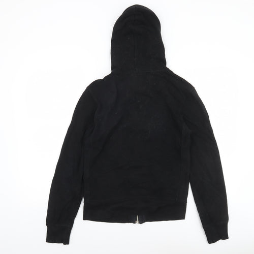 Zara Man Black Full Zip Hoodie Men’s Size S Cotton Blend