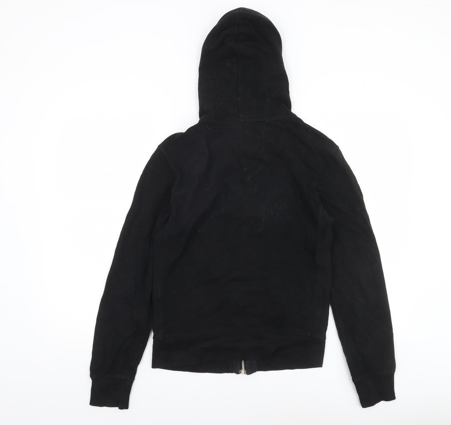 Zara Man Black Full Zip Hoodie Men’s Size S Cotton Blend