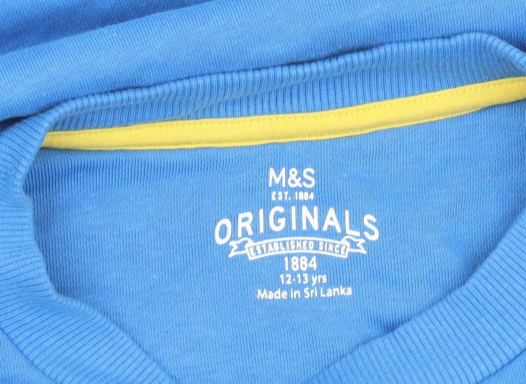Marks and Spencer Boys Blue New York Sweatshirt 12-13 Years Pullover