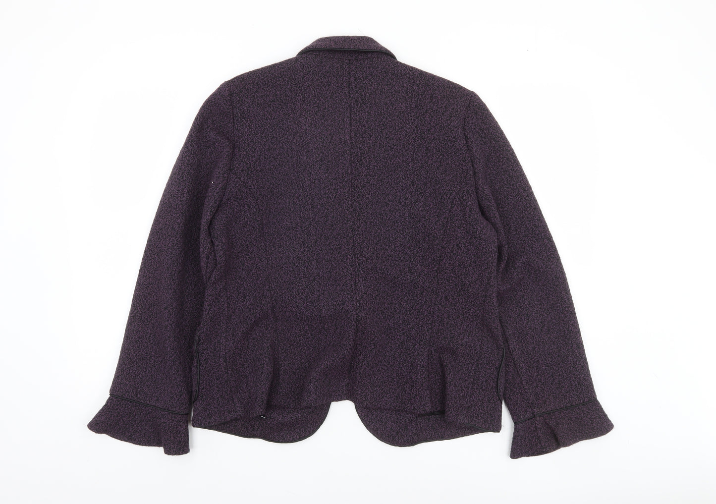 Roman Originals Women's Purple Knit Blazer Jacket Size 16