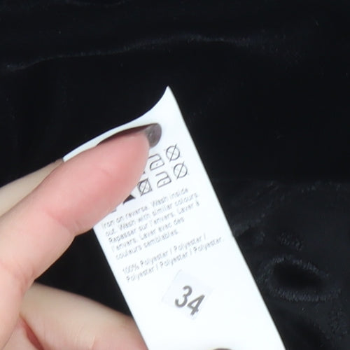 River Island Women’s Black Velvet Off Shoulder Blouse Size 10