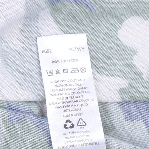 Very Women's Green Camouflage Short Sleeve Basic T-Shirt Size 12