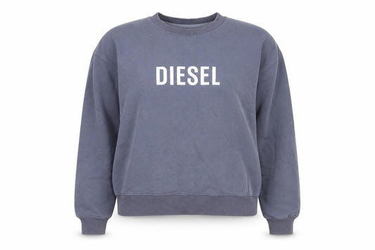 Diesel Women's Blue Crew Neck Pullover Sweatshirt Size S